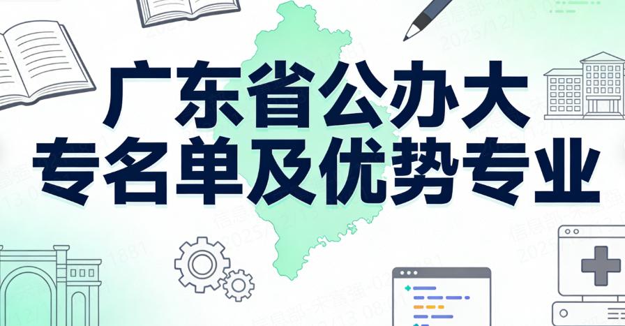 广东省公办大专名单及优势专业(2026考生参考)