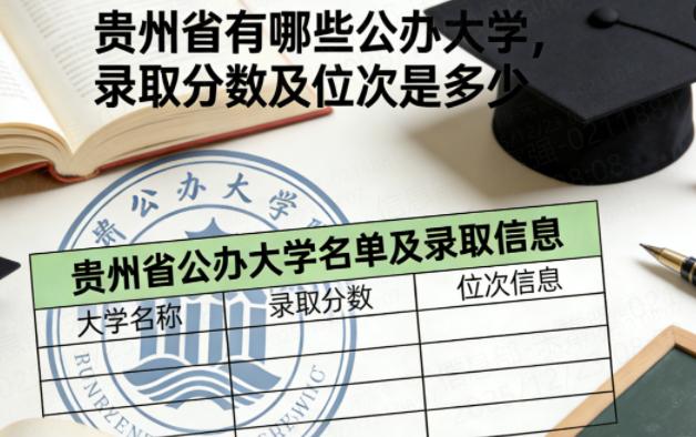 贵州省有哪些公办大学？录取分数及位次是多少