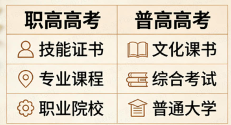 职高生高考和普高的高考一样吗