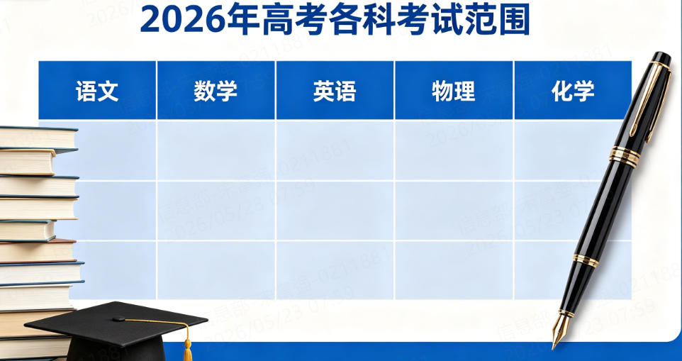 2026年福建省高考各科考试范围