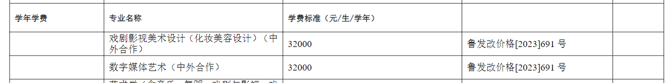 山东艺术学院中外合作办学学费多少钱一年-各专业收费标准