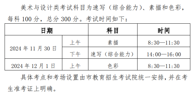 2025天津美术与设计统考时间及统考内容 2025天津美术与设计统考时间及统考内容